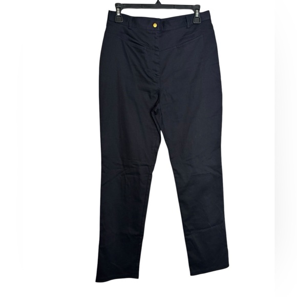 Alain Manoukian Navy Straight Leg  Business Casual Pant Size EU 40 - Picture 1 of 13
